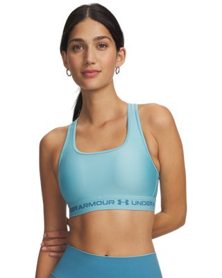 Reggiseno sportivo Armour® Mid Crossback da donna Blu Haze / Boundless Blu XXL