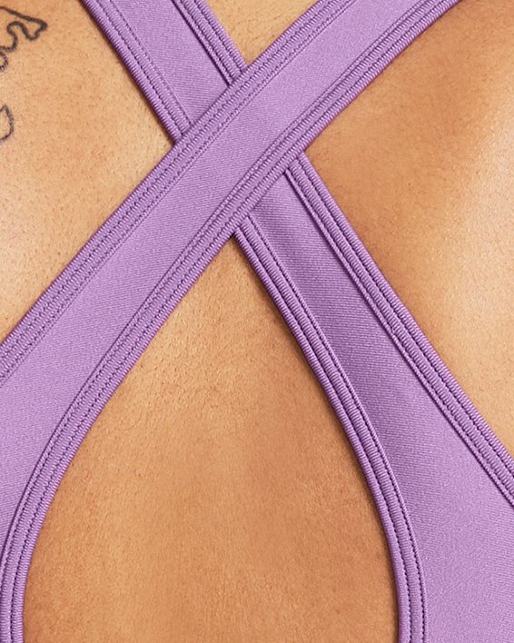Women's Armour® Mid Crossback Sports Bra in Purple image number 1