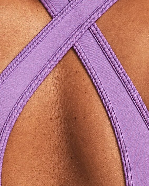 Sujetador deportivo de sujeción media y espalda cruzada Armour® para mujer, Purple, pdpMainDesktop image number 6