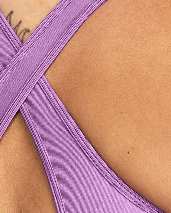 Brassière de sport Armour® Mid Crossback pour femme, Purple, pdpMainDesktop image number 7