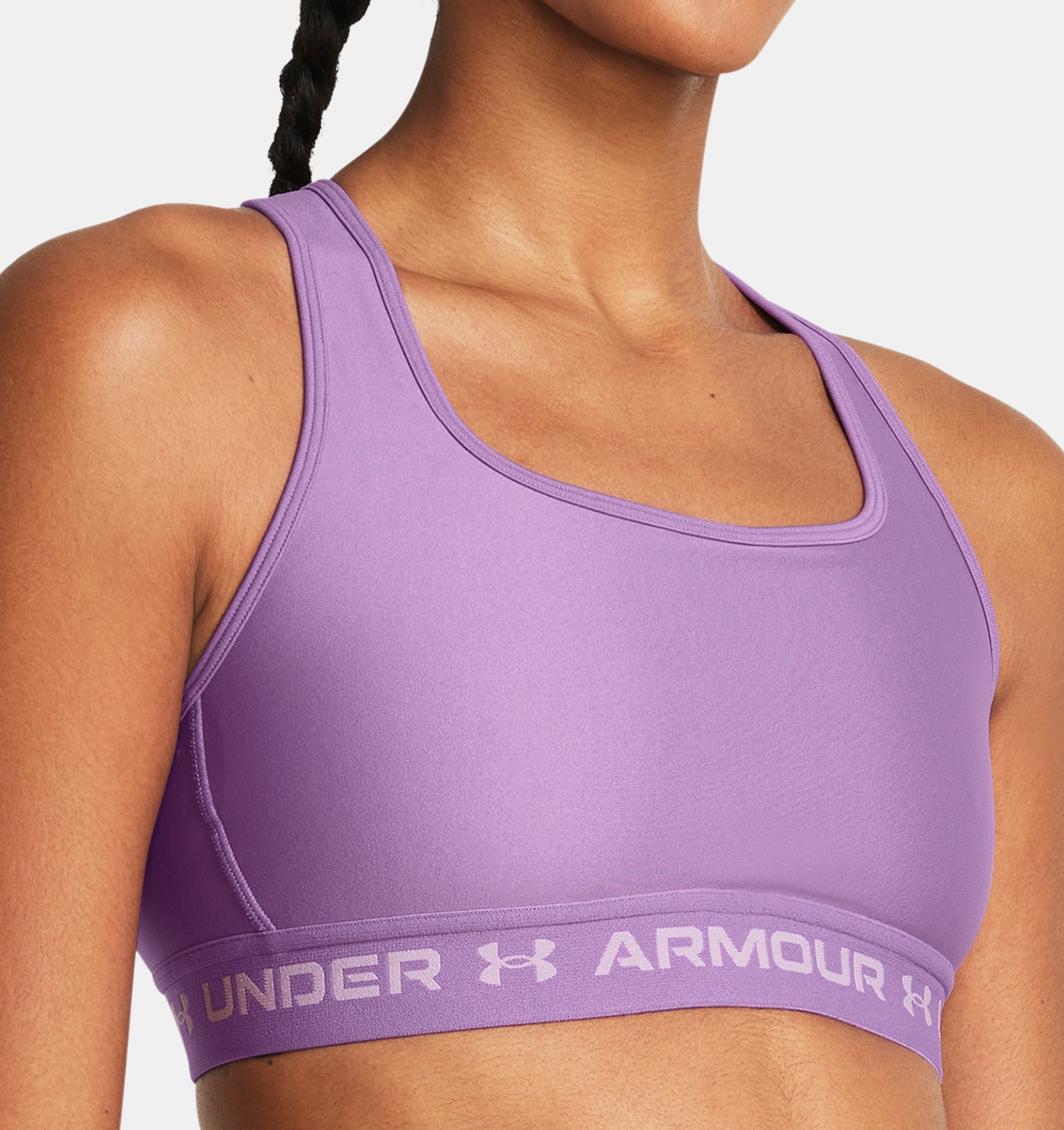 Under Armour Women's Armour Mid Crossback Printed Sports Bra Mineral  Blue/Midnight Navy 2XL Fitness Underwear - Muziker