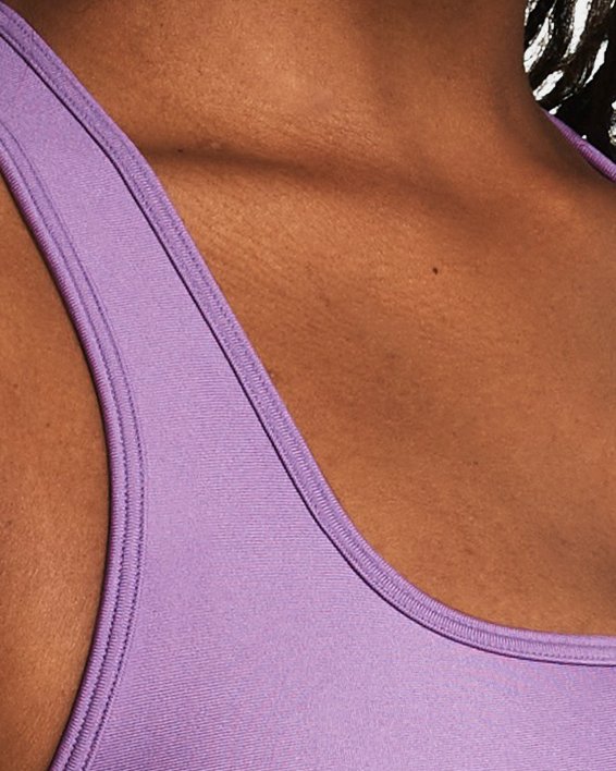 Sujetador deportivo de sujeción media y espalda cruzada Armour® para mujer, Purple, pdpMainDesktop image number 2