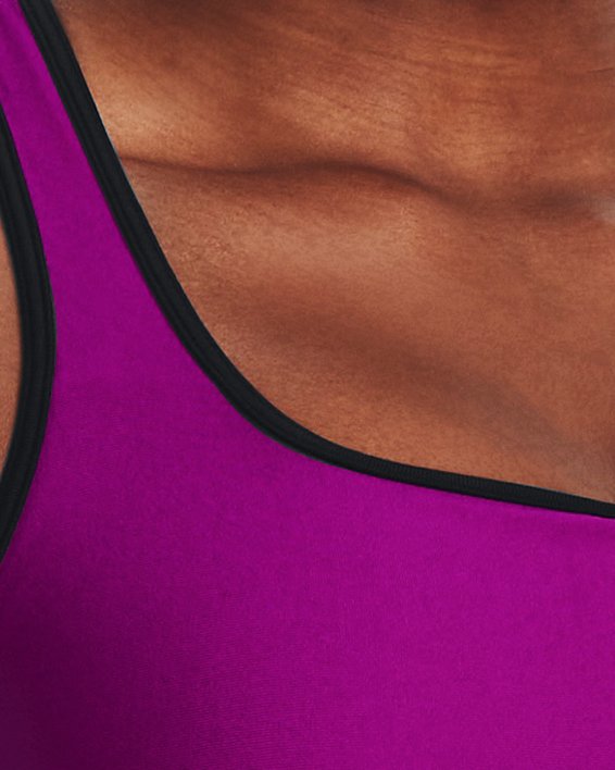 Women's Armour® Mid Crossback Sports Bra in Purple image number 0