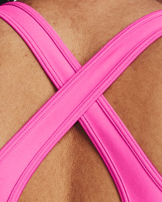 Bra Deportivo Armour® Mid Crossback para Mujer, Pink, pdpMainDesktop image number 1