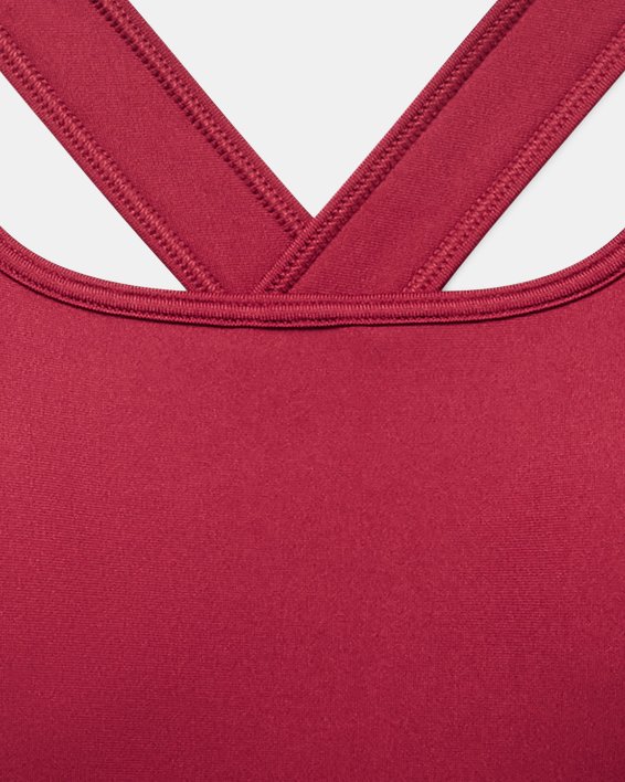 Women's Armour® Mid Crossback Sports Bra in Pink image number 8
