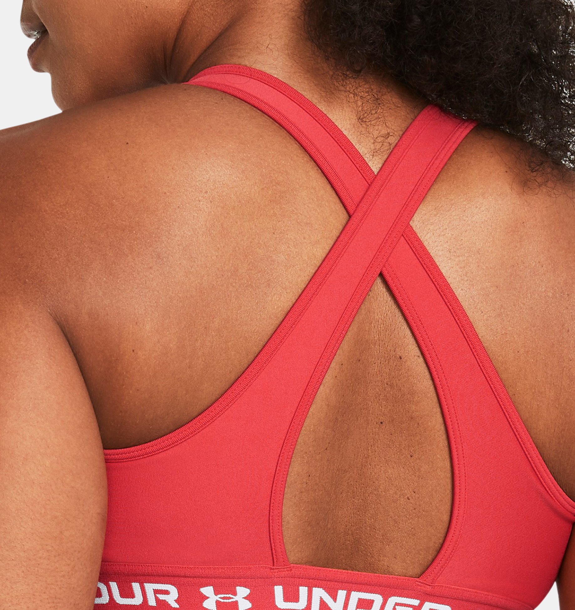 Under Armour Mid Armour Crossback Sports Bra, Grove Green/Black at John  Lewis & Partners