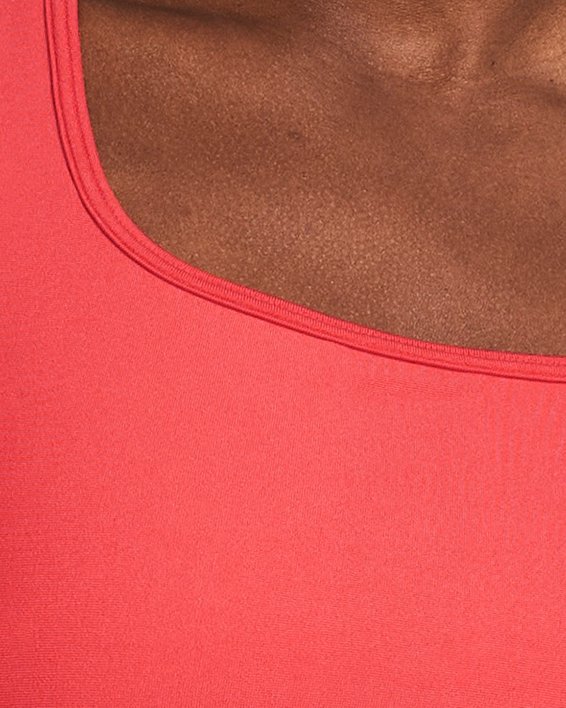 Women's Armour® Mid Crossback Sports Bra, Red, pdpMainDesktop image number 0