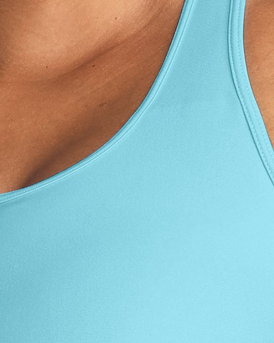 Women's Armour® Mid Crossback Sports Bra in Blue image number 4