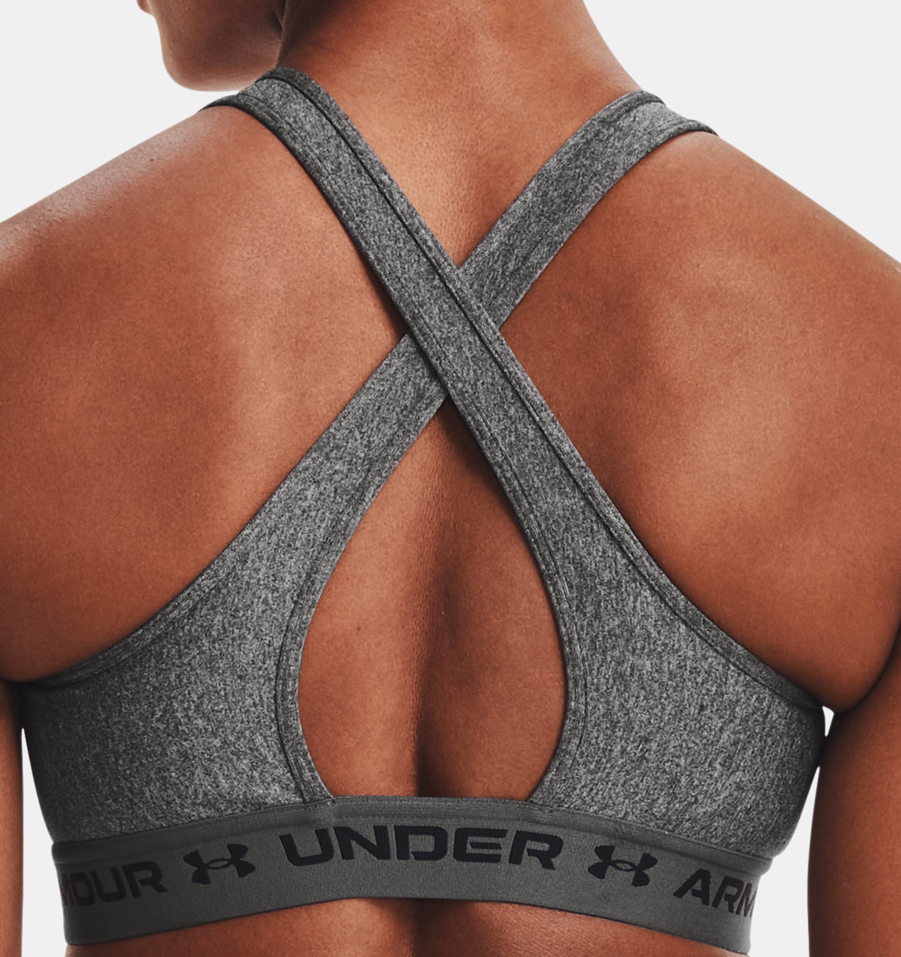 Under Armour Women's Armour Mid Crossback Sports Bra 1361036-019 - Charcoal  Light Heather – Seliga Shoes