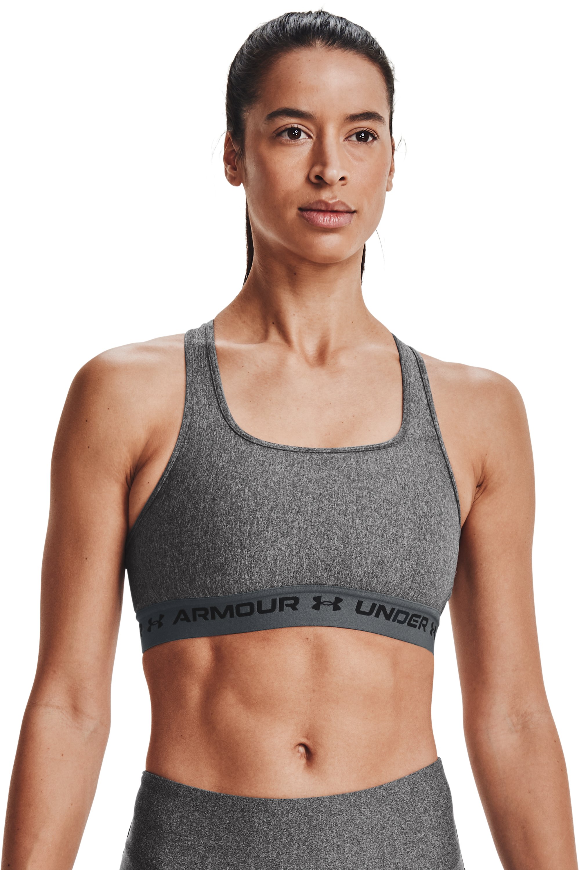 Women's Armour® Mid Crossback Heather Sports Bra