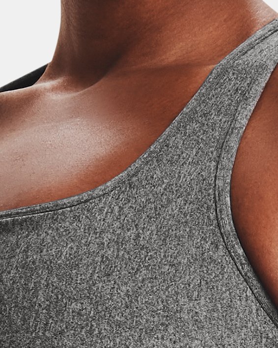 Women's Armour® Mid Crossback Heather Sports Bra in Gray image number 3