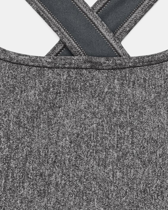 Women's Armour® Mid Crossback Heather Sports Bra in Gray image number 8