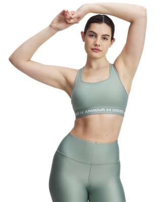 Armour&reg; Mid Crossback Heather, Green, pdpMainDesktop image number 2