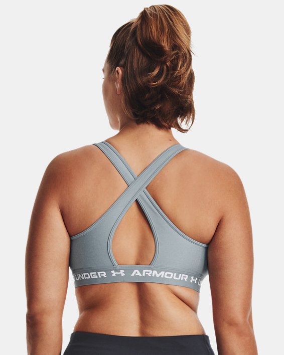 Under Armour Women's Armour® Mid Crossback Heather Sports Bra. 8