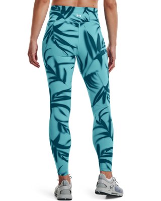 Under Armour Size M Women's Navy-Aqua Pattern Leggings Activewear Pants