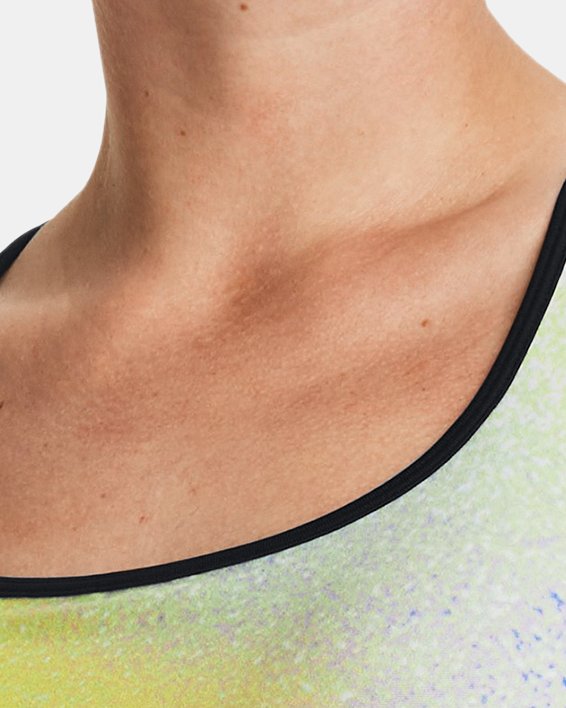 Under Armour Armour® Mid Crossback Printed Sports Bra, Peach/Coral/White at John  Lewis & Partners