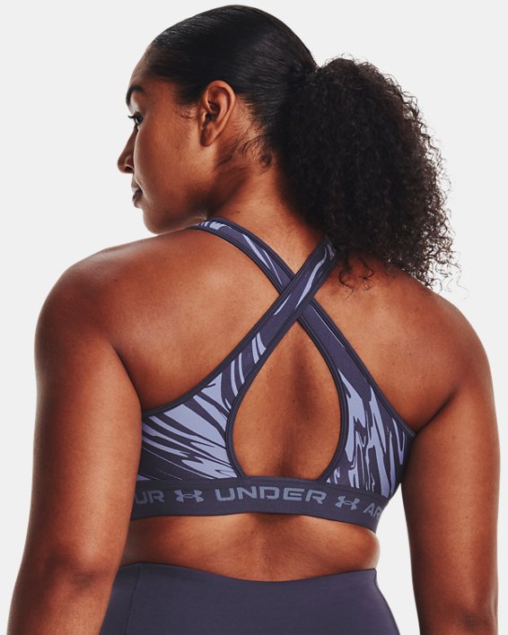 Under Armour Women's Armour® Mid Crossback Printed Sports Bra. 7