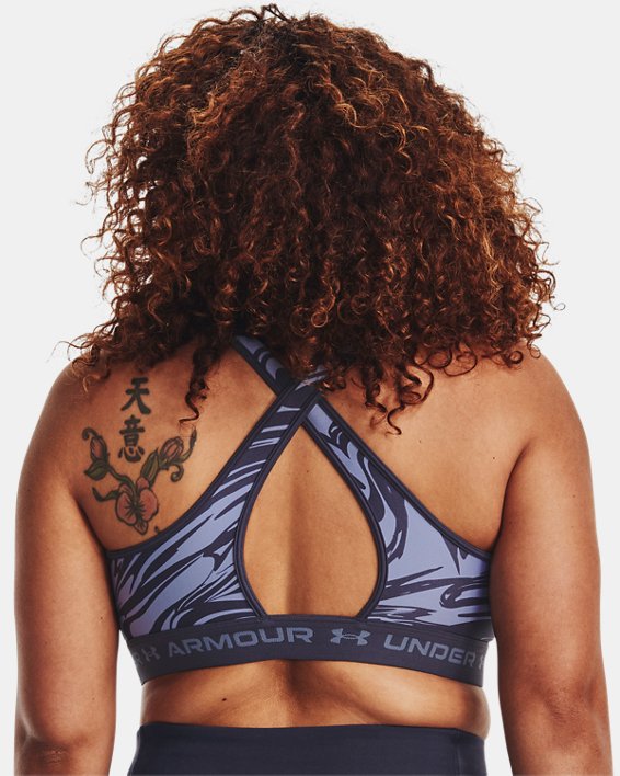 Under Armour Women's Armour® Mid Crossback Printed Sports Bra. 8