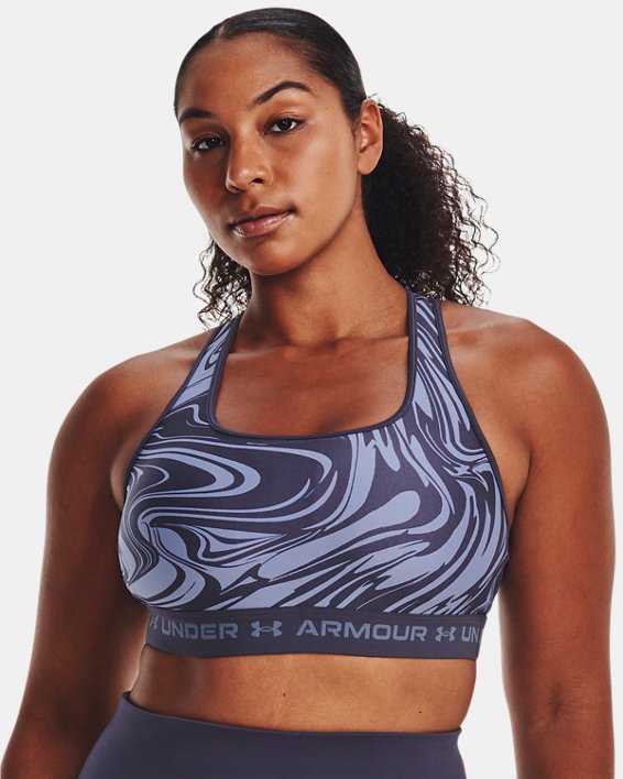 Under Armour Women's Armour® Mid Crossback Printed Sports Bra. 4