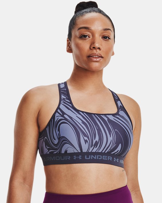 Under Armour Women's Armour® Mid Crossback Printed Sports Bra. 3