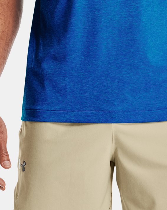 Men's UA RUSH™ Seamless Short Sleeve, Blue, pdpMainDesktop image number 2