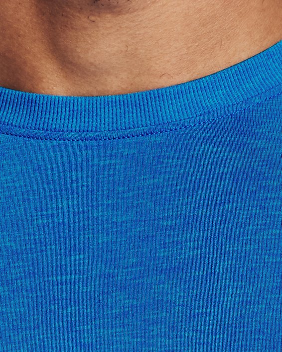 Men's UA RUSH™ Seamless Short Sleeve, Blue, pdpMainDesktop image number 3