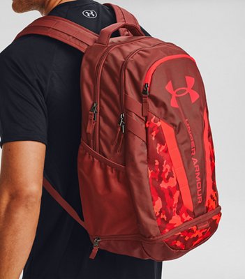 under armour hustle backpack red