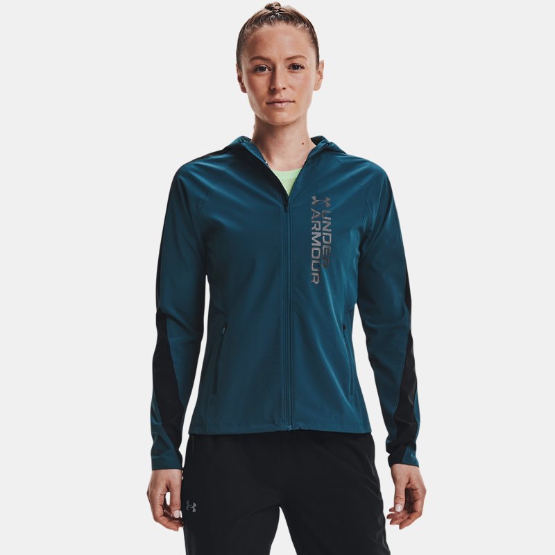 Women's Under Armour OutRun The Storm Jacket Blue Note / Black / Reflective L