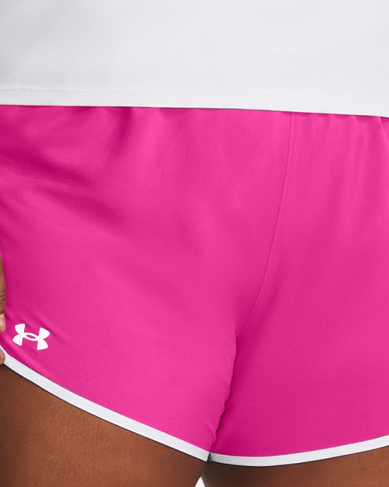Damen UA Fly-By 2.0 Shorts, Pink, pdpMainDesktop image number 2