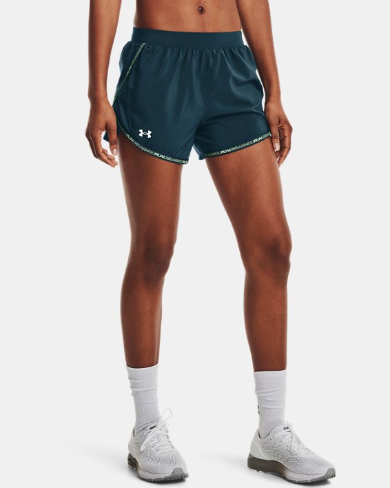 Under Armour Women's UA Fly-By 2.0 Brand Shorts. 1