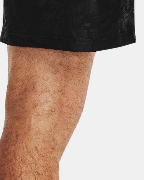 Shorts UA Woven Emboss para Hombre, Black, pdpMainDesktop image number 1
