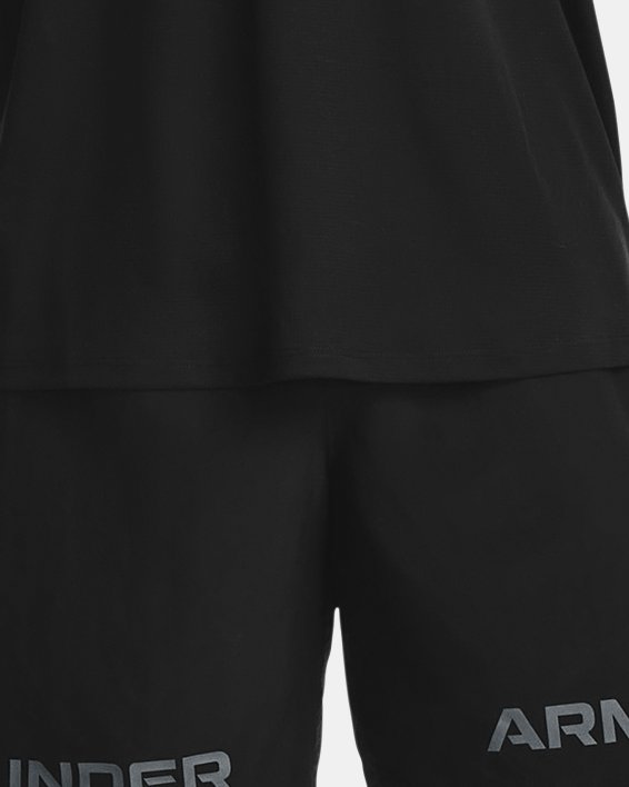 Men's UA Woven Graphic Wordmark Shorts in Black image number 2