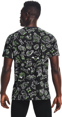 Men's UA Run Your Face Off Print Short Sleeve image number 1