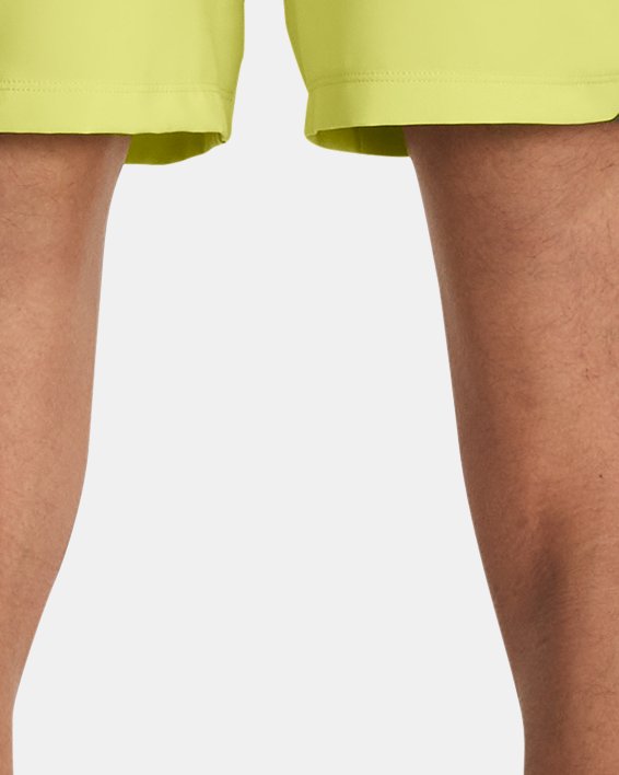 Men's UA Launch Run 5" Shorts, Yellow, pdpMainDesktop image number 1