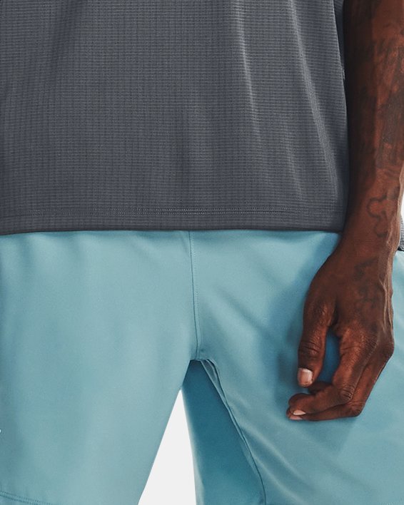 Men's UA Launch Run 7" Shorts in Blue image number 2