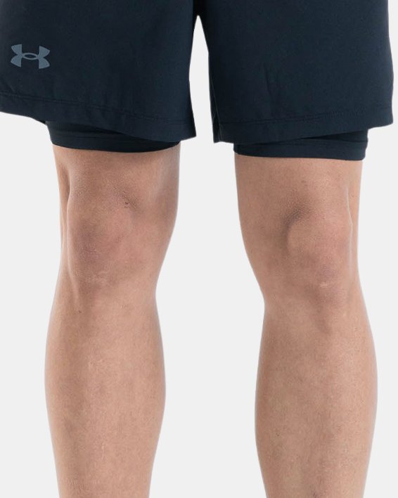 Men's UA Launch Run 2-in-1 Shorts in Black image number 0