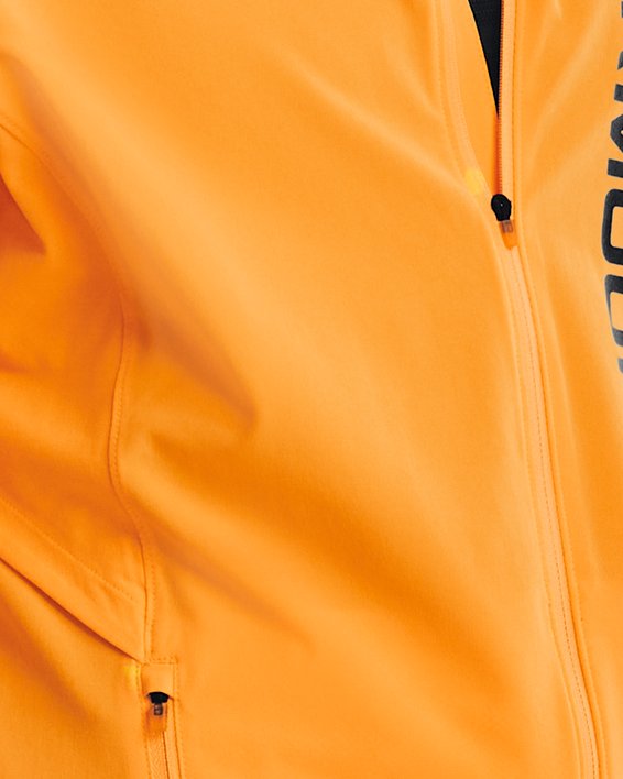 Men's UA OutRun The Storm Jacket in Orange image number 1