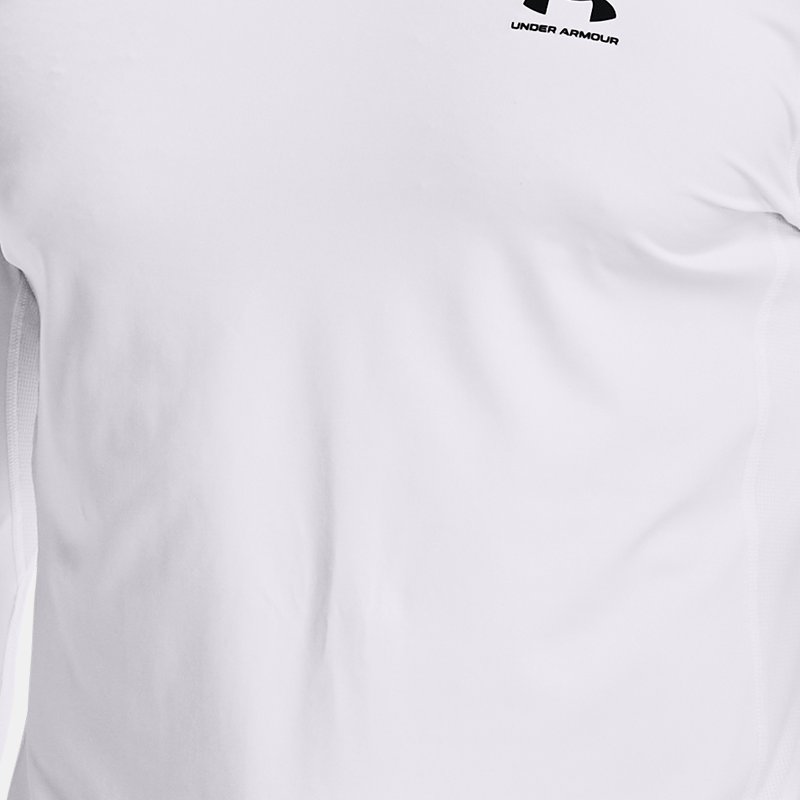 Under Armour Camiseta de manga larga con ajuste ceñido HeatGear® para hombre Blanco / Negro M