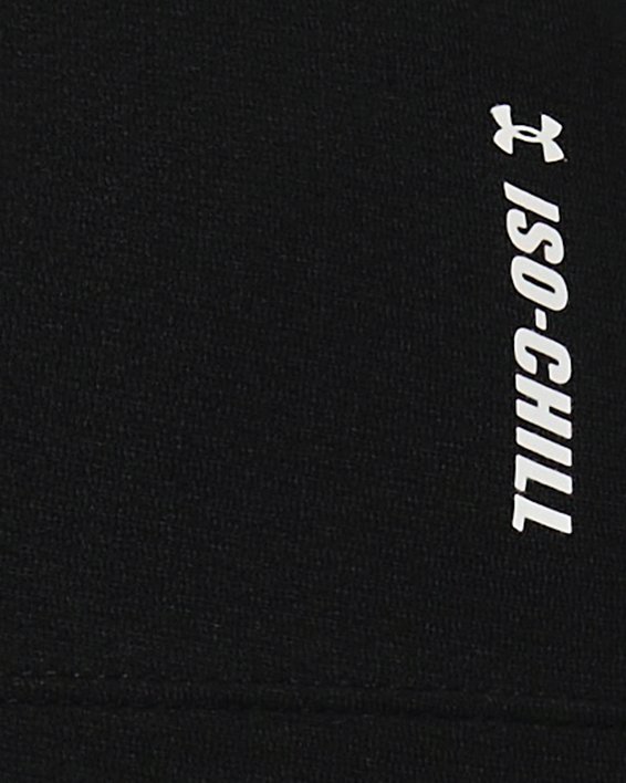 Men's UA Iso-Chill Compression Printed Short Sleeve, Black, pdpMainDesktop image number 4