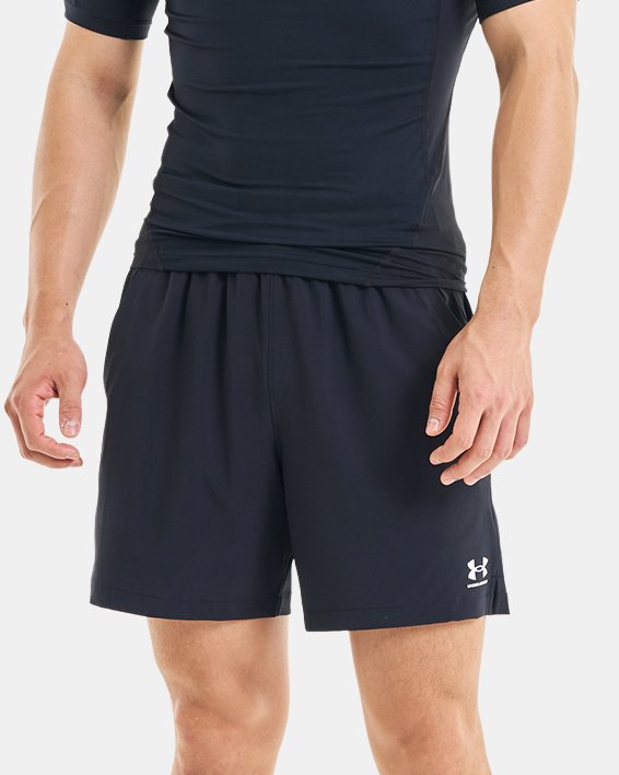 Men's HeatGear® Short Sleeve, Black, pdpMainDesktop image number 2
