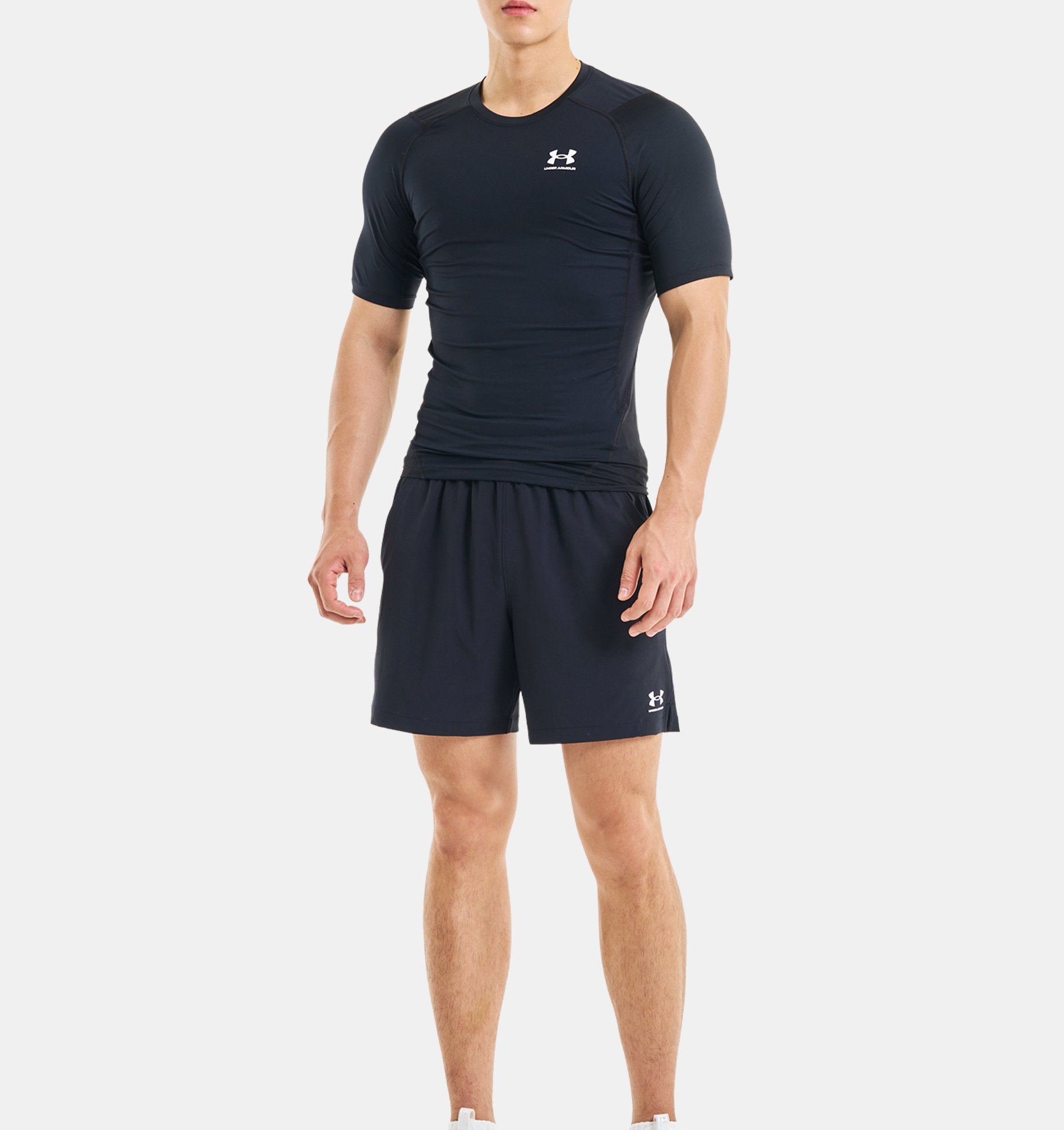  Under Armour Men's Armour HeatGear Fitted Short-Sleeve T-Shirt,  (310) Baroque Green / / White, X-Small : Clothing, Shoes & Jewelry