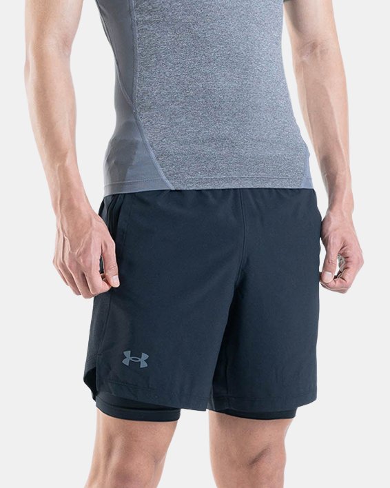 Men's HeatGear® Short Sleeve in Gray image number 3
