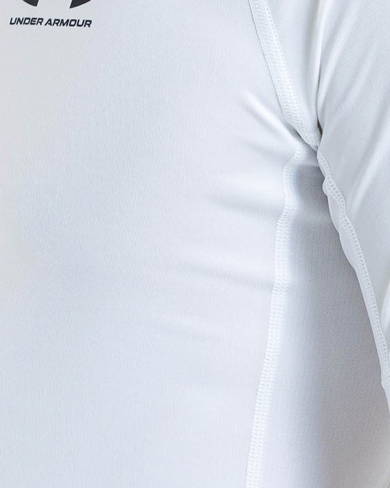男士HeatGear® Armour短袖T恤 in White image number 3