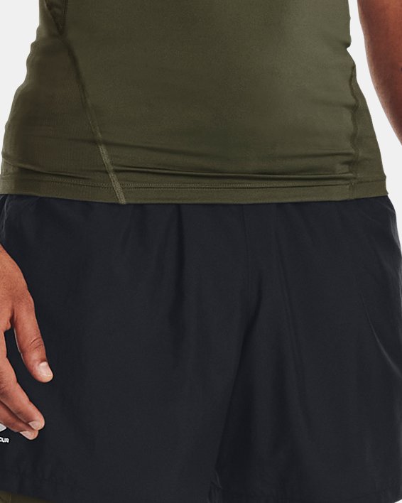 Men's HeatGear® Short Sleeve, Green, pdpMainDesktop image number 2