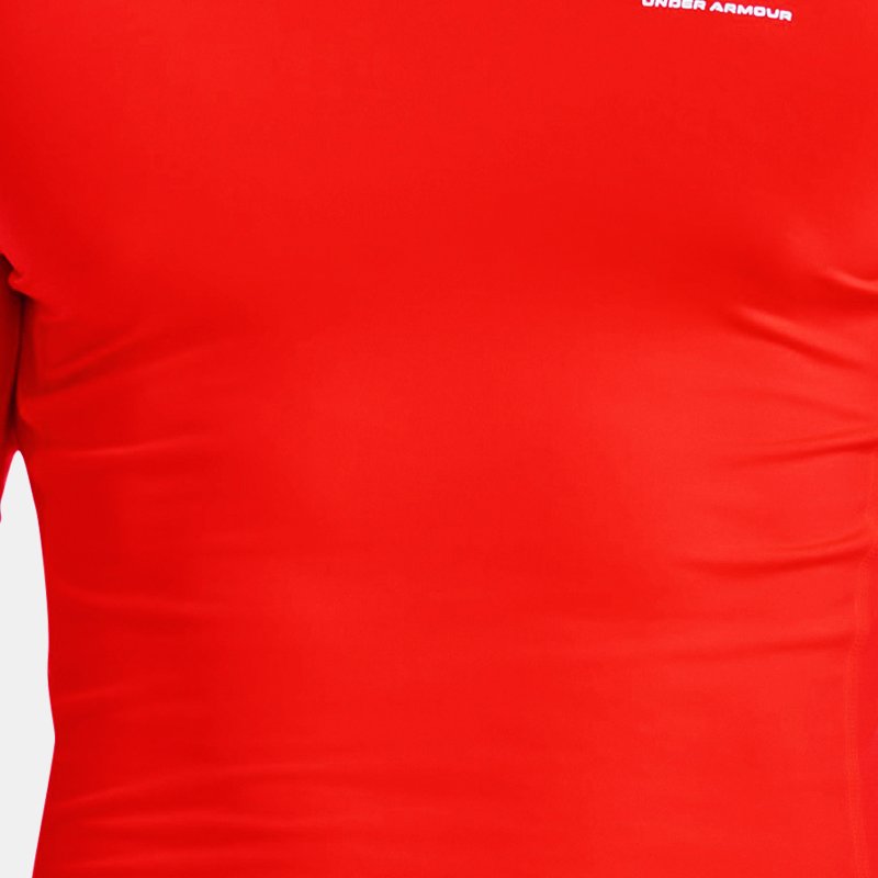 Under Armour Men's HeatGear® Short Sleeve Bolt Red / White XXL