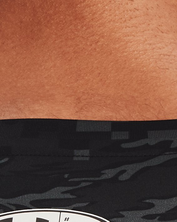 Men's HeatGear® Camo Short Sleeve, Black, pdpMainDesktop image number 4