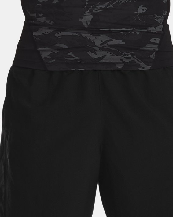 Men's HeatGear® Camo Short Sleeve, Black, pdpMainDesktop image number 2