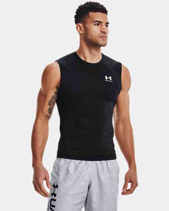 Workout Armour | Men\'s Black in Under Tanks