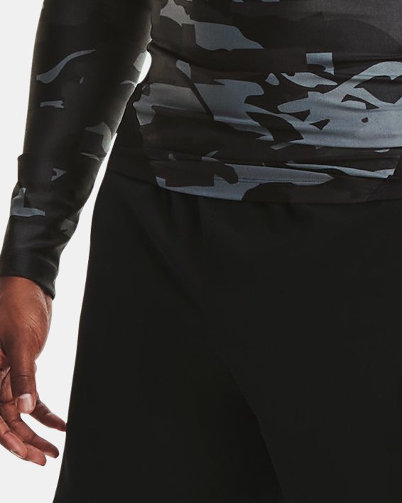 Men's UA Iso-Chill Compression Printed Long Sleeve, Black, pdpMainDesktop image number 2