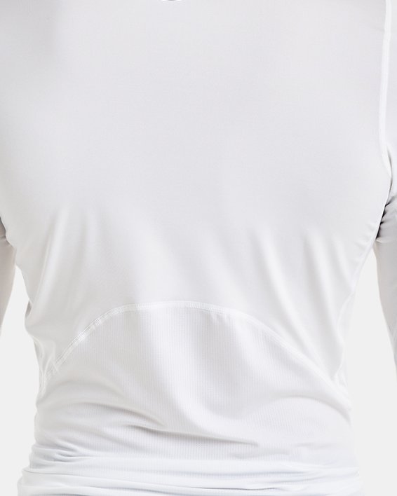 Men's HeatGear® Long Sleeve, White, pdpMainDesktop image number 1